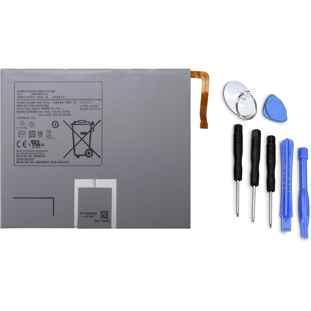 CQCEO EB-BT875ABY GH43-05028A Tablet Battery For Samsung Galaxy Tab S7 11-Inch Series Wi-Fi LTE 5G Models 8000mAh 3.86V - Image 1