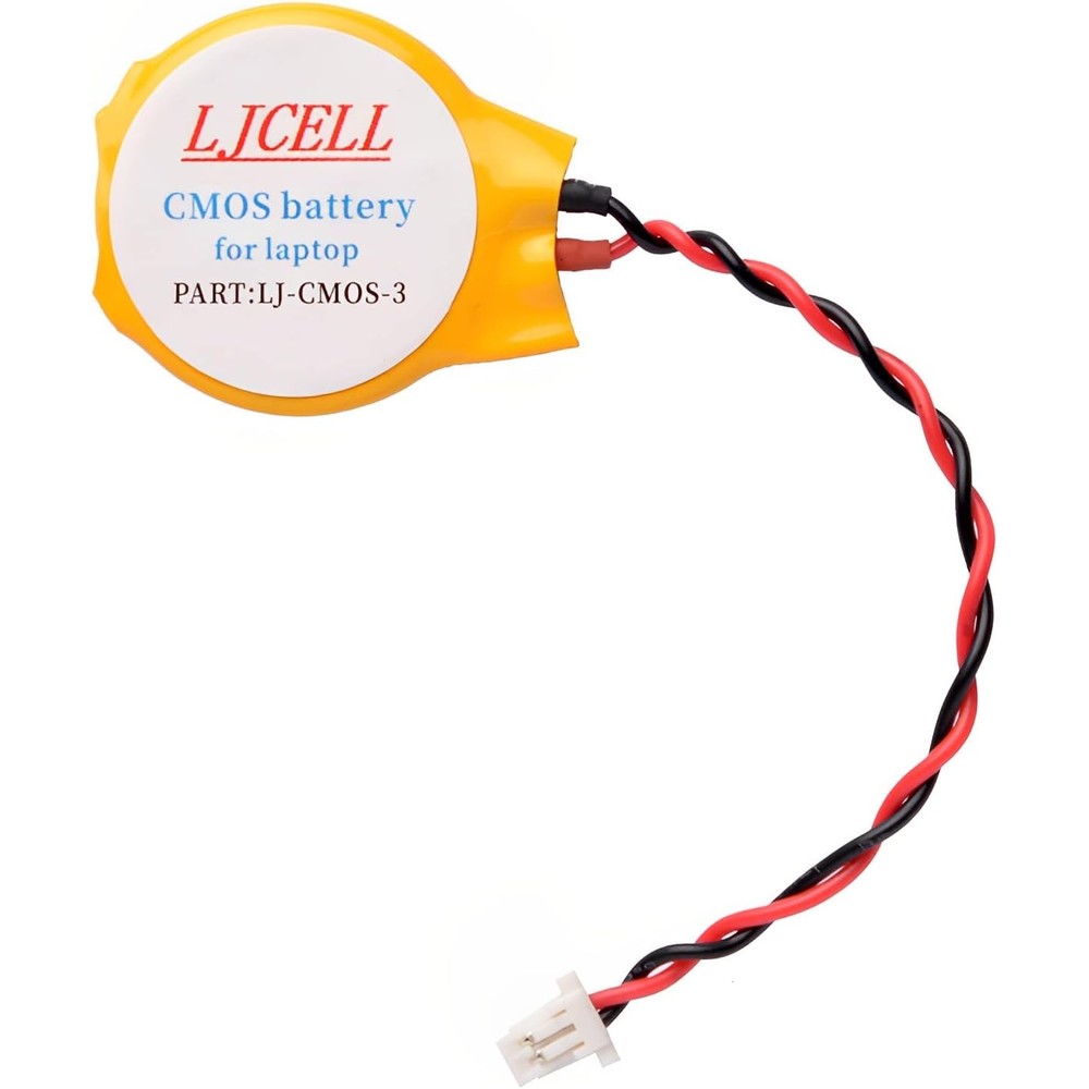 LJCELL CMOS Battery for Lenovo ThinkPad X1 Carbon front view showing yellow protective wrapping and wire connector