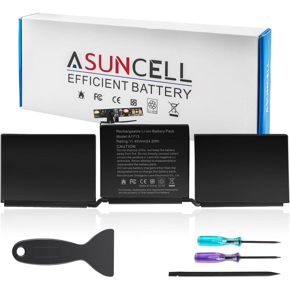 ASUNCELL laptop battery replacement front view showing lithium polymer cells