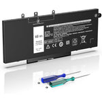 YUERYE GJKNX laptop battery front view showing technical specifications sticker