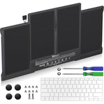 XINGLT replacement laptop battery front view showcasing the internal lithium polymer cell arrangement and technical specifications label.