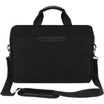 WUHBJJXY premium large laptop briefcase front view in black
