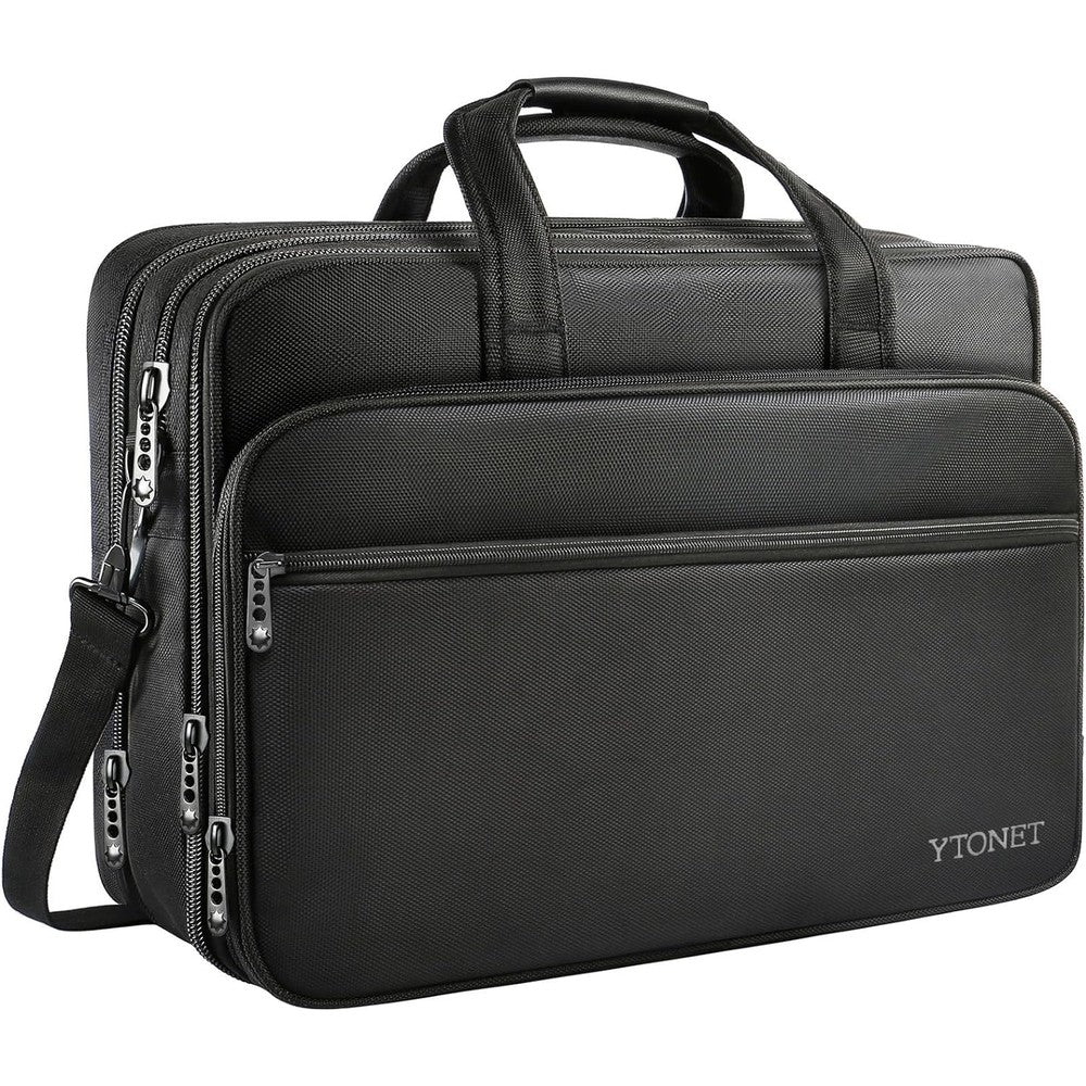 Ytonet 17 Inch Expandable Laptop Briefcase front view professional work bag