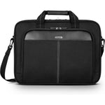 Targus Classic Slim Laptop Bag front view showing the sleek black briefcase profile.