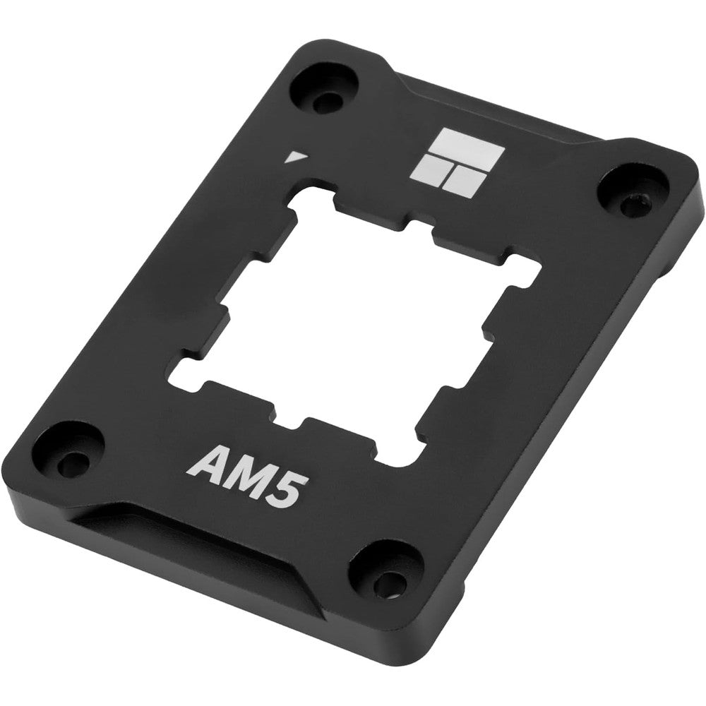 Thermalright AM5 CPU Contact Frame V2 black aluminum front view showing secure frame geometry.