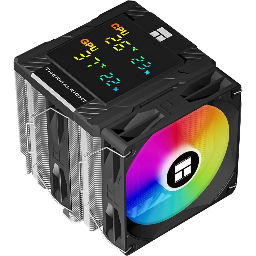 Thermalright Peerless Assassin 120 Digital ARGB Black front view showing dual tower setup
