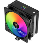 Thermalright Assassin X 120R Digital ARGB Black CPU Air Cooler front view showing the 120 millimeter fan and premium matte black finish.