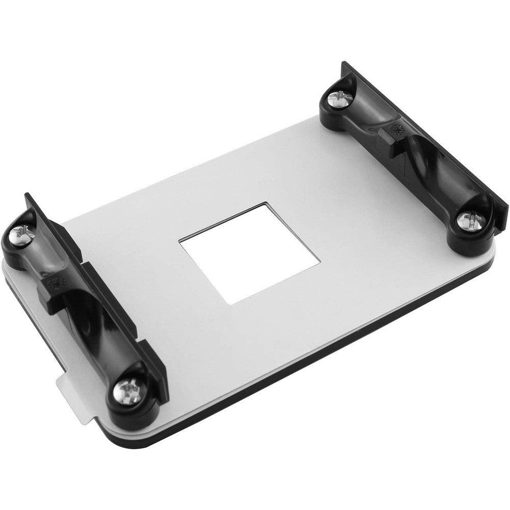 DGZZI AM4 Backplane CPU heatsink bracket front view showing copper core and durable black plastic frame
