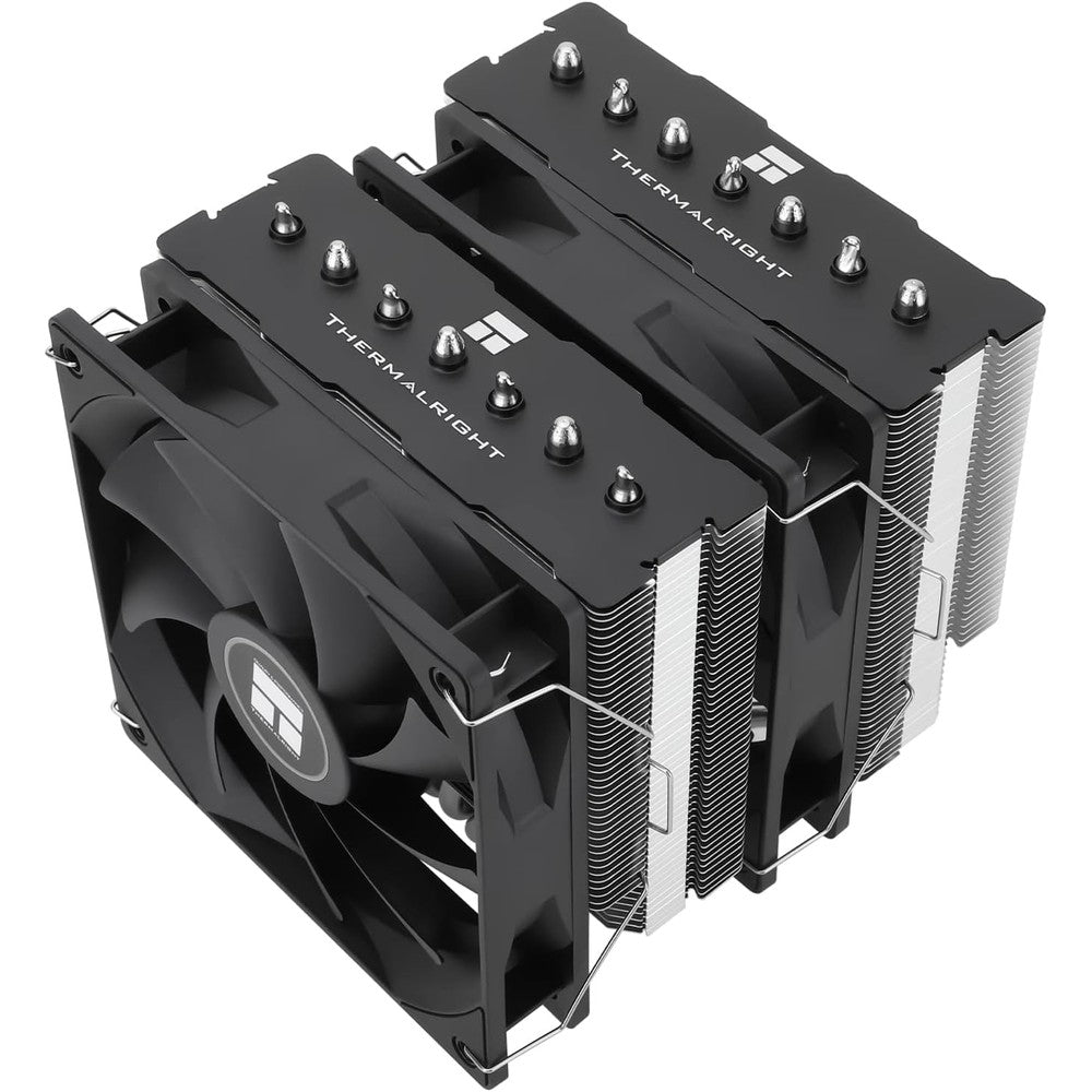 Thermalright Phantom Spirit 120SE CPU Air Cooler front view showing dual tower design and dual performance fans.