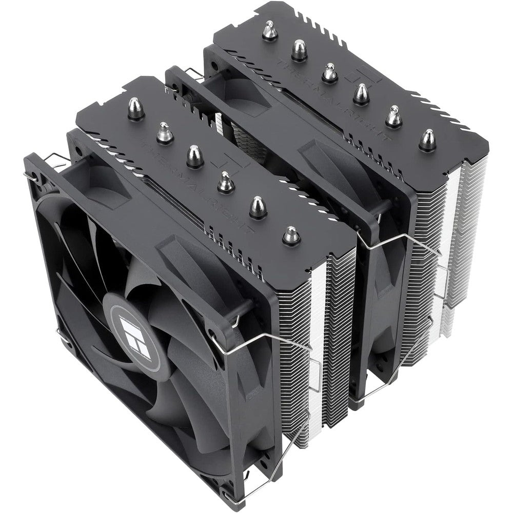 Thermalright Peerless Assassin 120 SE CPU Cooler front view showing dual tower aluminum heatsink.
