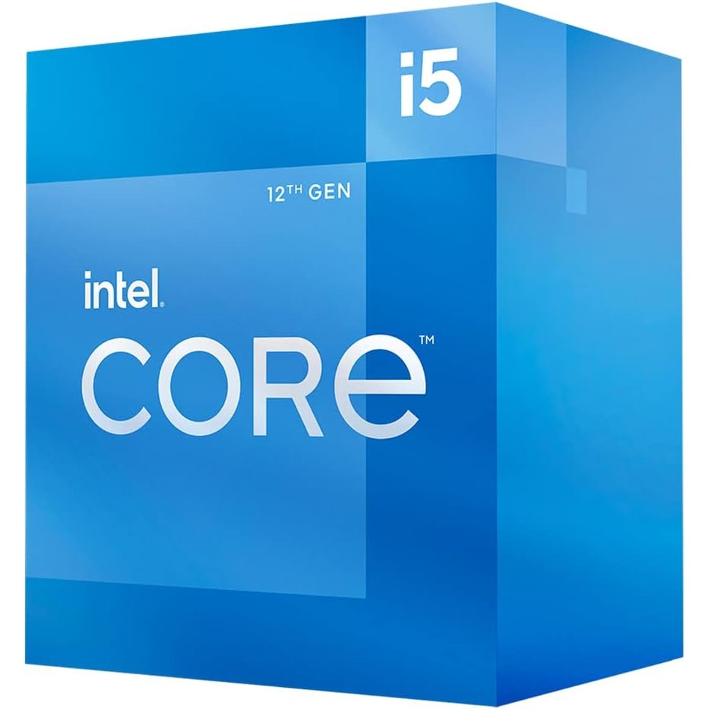 Intel Core i5-12400 desktop processor front view packaging box