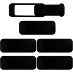 Brvlsoc webcam cover slide front view showing the sleek black extra large privacy shield packaging.