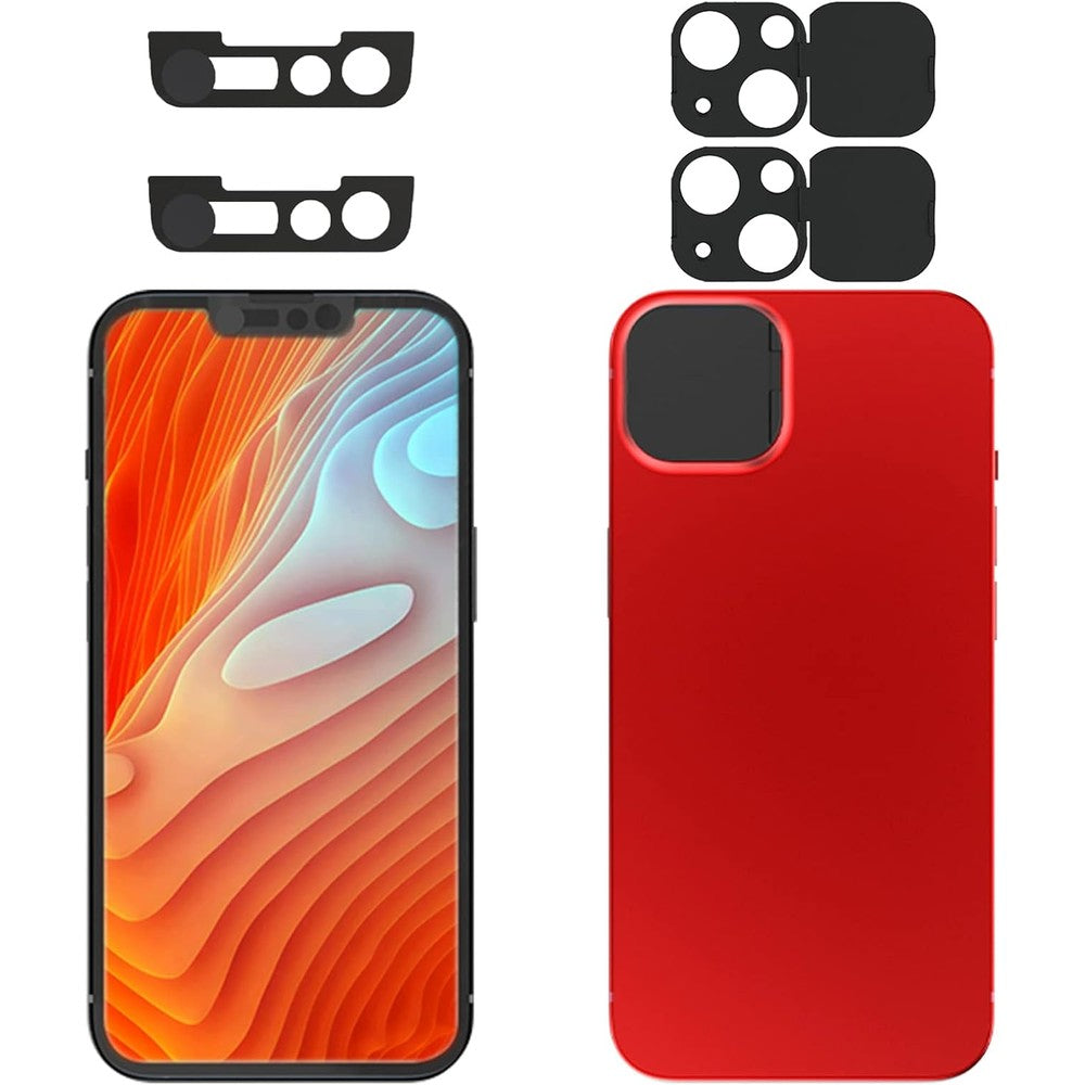 EYSOFT iPhone 13 privacy camera cover front view showing sliding webcam shield on phone screen