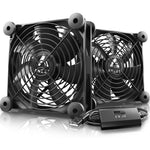 ANEXT 120 Millimeter USB Computer Fan front view showing dual black silent fans
