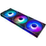 Thermalright TL-M12QR-S X3 reverse airflow case fan triple pack front view showing the active dual infinity mirror lighting layout.