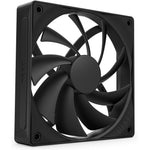 NZXT F120Q 120mm quiet airflow fan front view showing black sickle blades