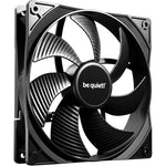 Be quiet Pure Wings 3 140mm PWM case fan front view showing seven black airflow-optimized blades