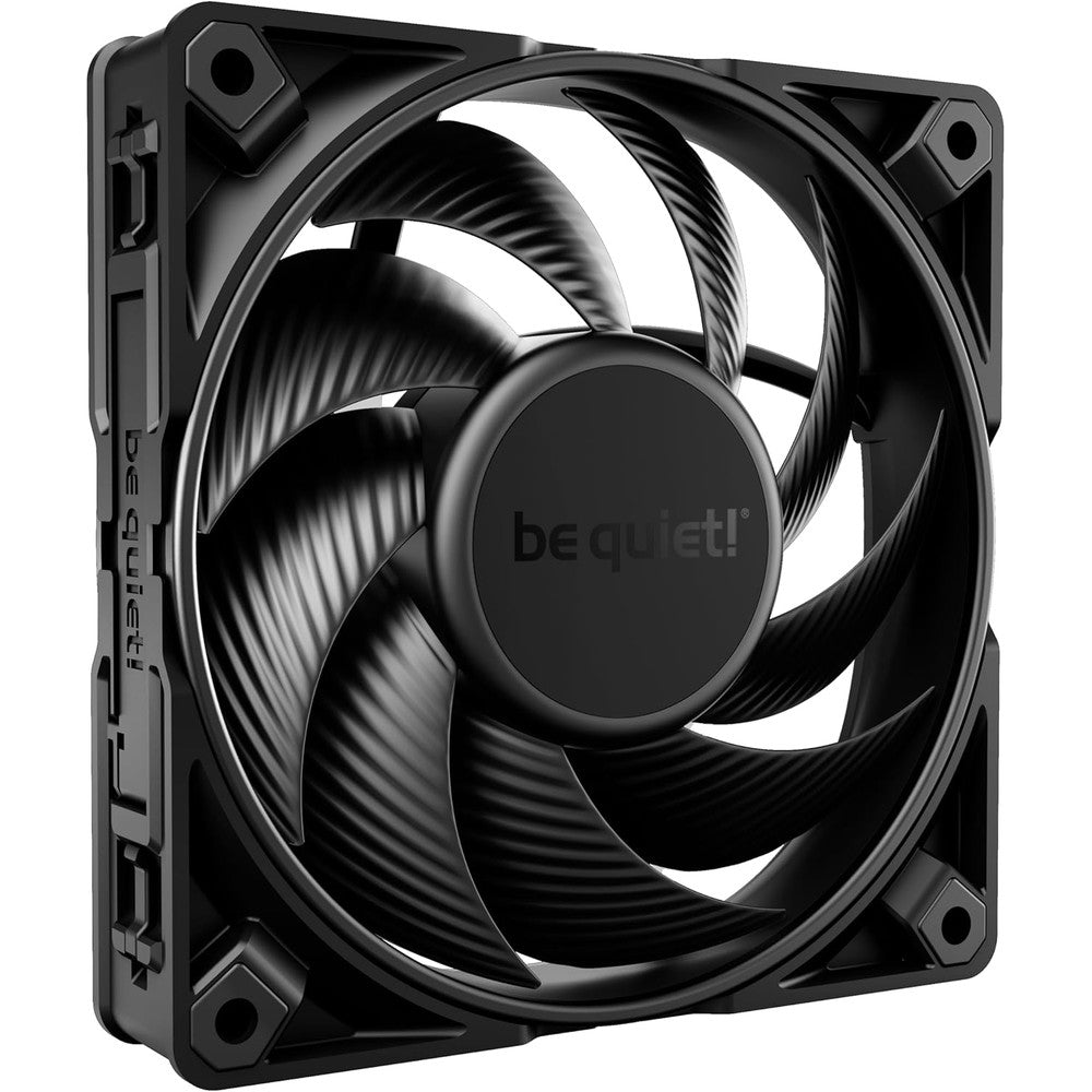 Be Quiet Silent Wings Pro 4 120mm PWM computer cooling fan front view showing matte black blades