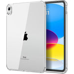 MoKo clear iPad tenth generation case front view displaying clear transparent slim profile design