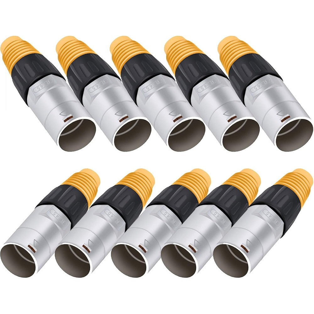 Penglin 10pcs RJ45 Waterproof Ethernet Connector front view