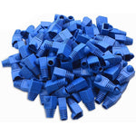 YIOVVOM soft plastic ethernet rj45 connector boots front view showing blue strain relief covers for network cables.