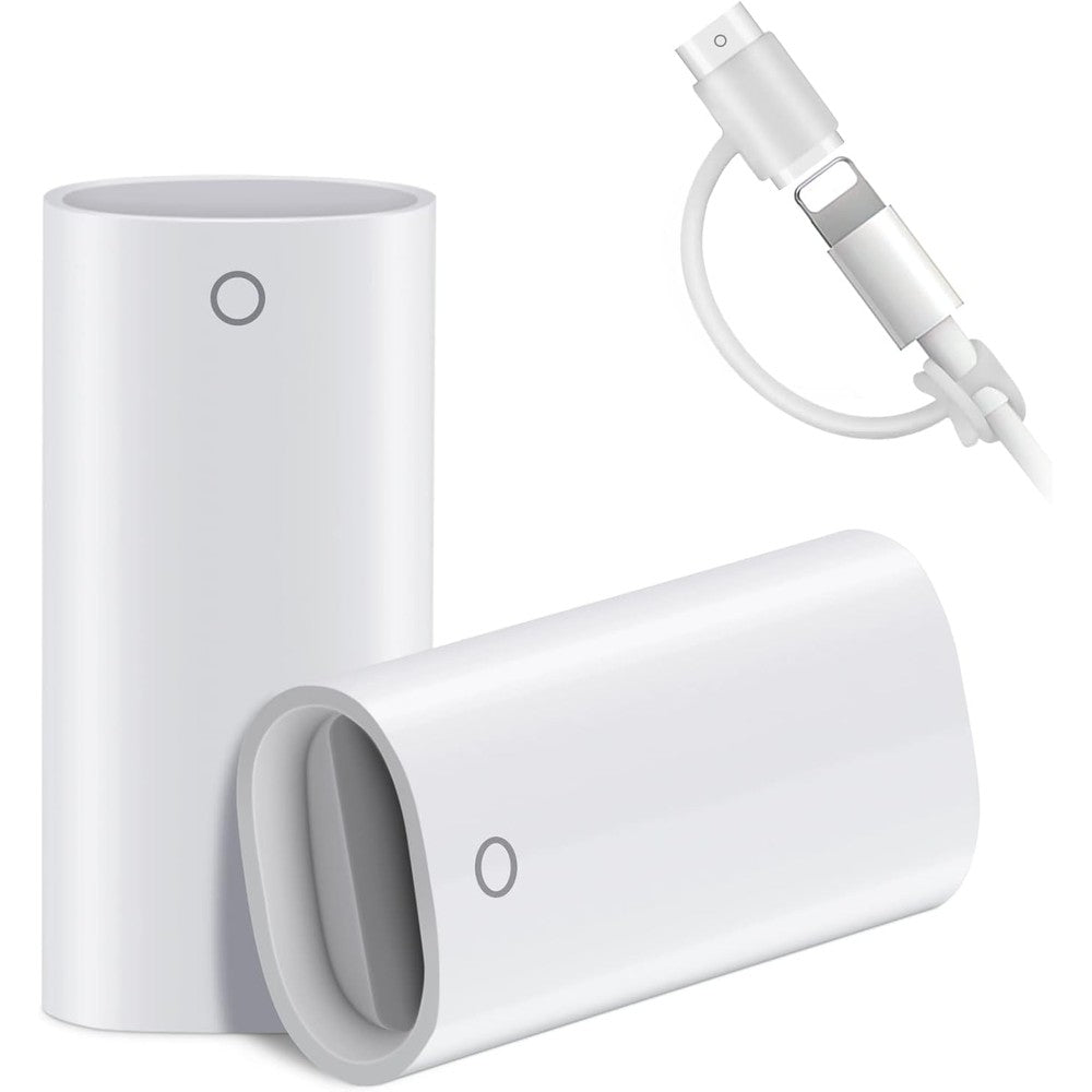 Hiicopa Apple Pencil first generation charger adapter front view showing the dual female lightning ports