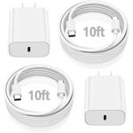 Sunrson 20W USB C iPad fast charger front view with white wall adapter block