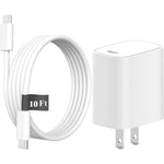 Defydayer 30W Super Fast Charger front view showing white wall adapter and coiled USB Type C cable