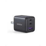 UGREEN 3-Port 30W USB C GaN II Charger front view in matt black finish