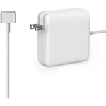 SiliconV MacBook Pro charger 85W T-Tip power adapter front view showing the compact white block and magnetic cable