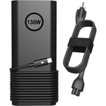 POWJDWZ 130W USB Type C Laptop Charger front view showing slim power brick design