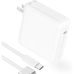 Bbabybling 96W USB C power adapter front view with folded prongs