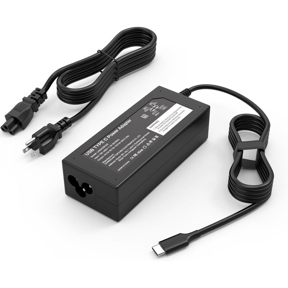 DECSZDY Chromebook charger 45 Watt USB Type C power adapter front view