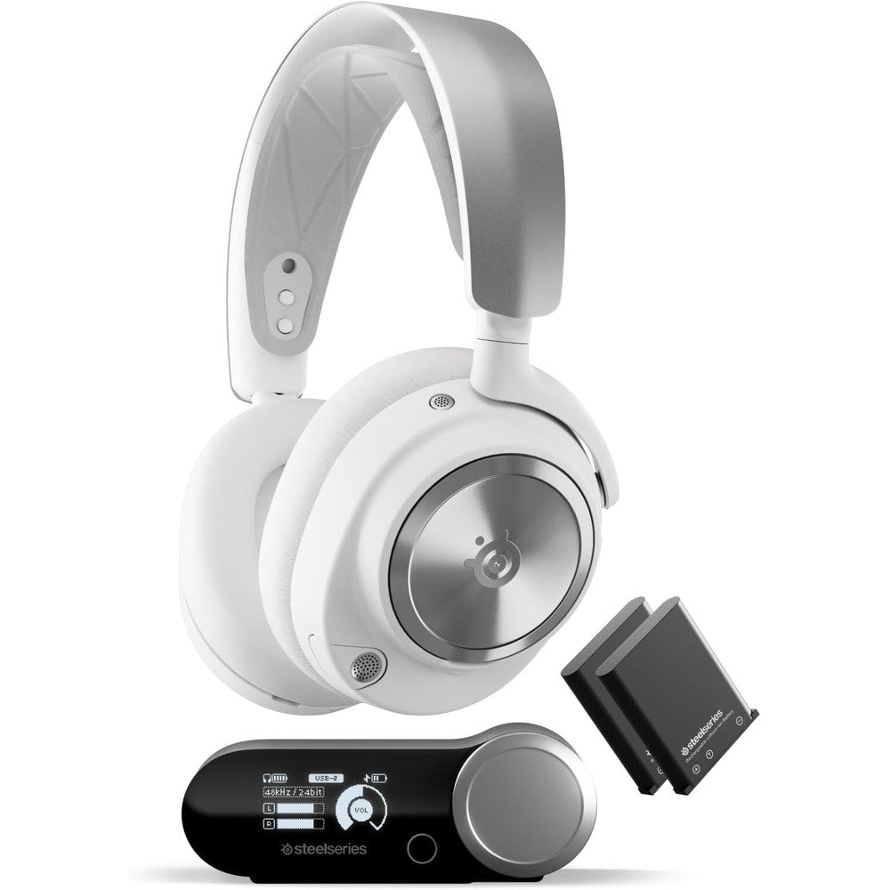 SteelSeries Arctis Nova Pro Wireless headset white front view