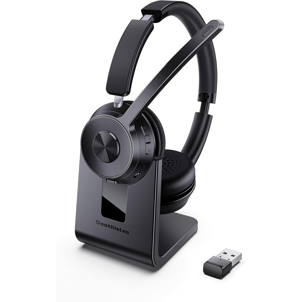 Soothielec Kh53 wireless headset front view with microphone