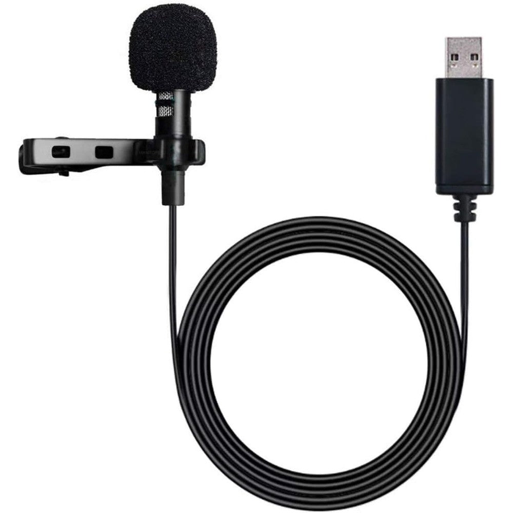 NowTH USB Microphone Lavalier Lapel Clip On Mic front view for streaming