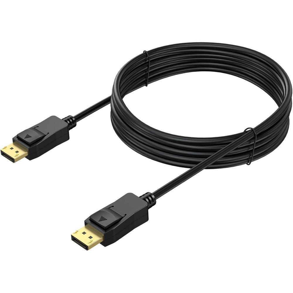 UVOOI DisplayPort Cable 15 Feet front view showing gold-plated connectors