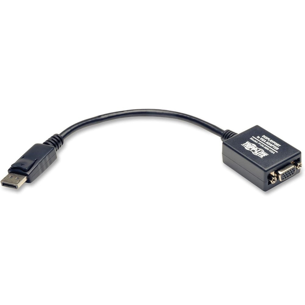 Tripp Lite DisplayPort to VGA Active Adapter front view showing 6 inch cable