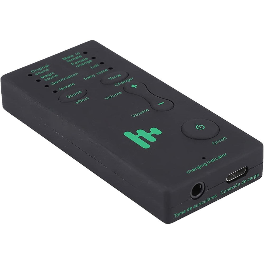 Naroote Ghostface voice changer microphone sound card front view showing control buttons