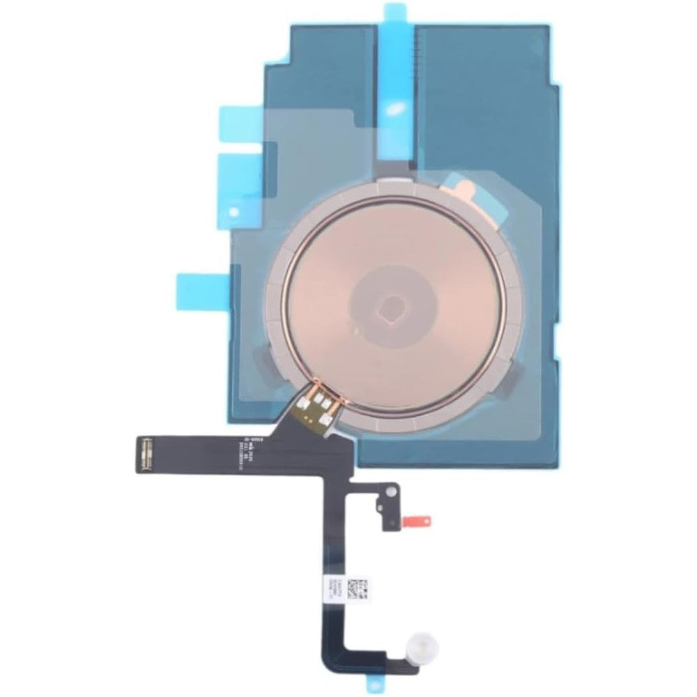 TheCoolCube NFC wireless charging chip flex replacement module for iPhone 16 Pro Max front view showing circular copper charging coil