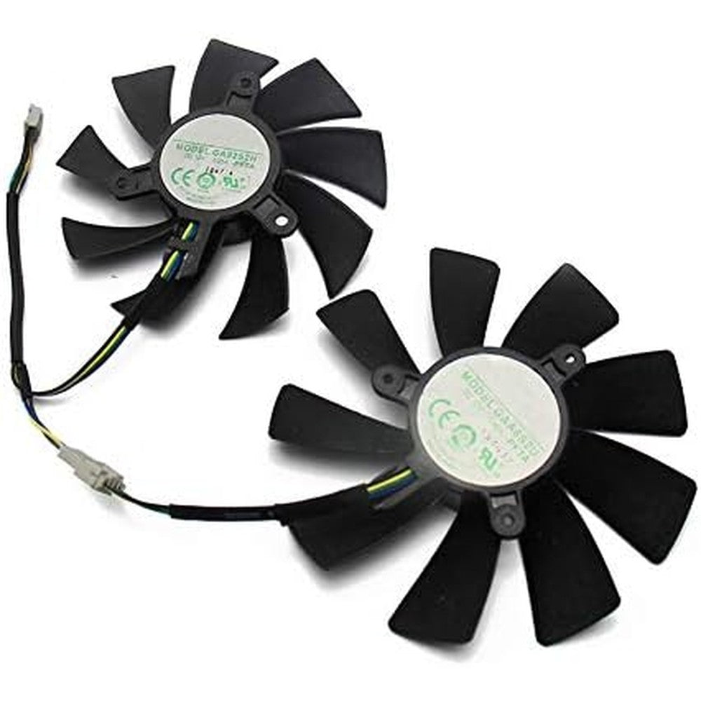 NNL replacement graphics card cooler fan front view showing black fan blades and motor center.