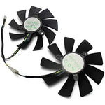 NNL replacement graphics card cooler fan front view showing black fan blades and motor center.