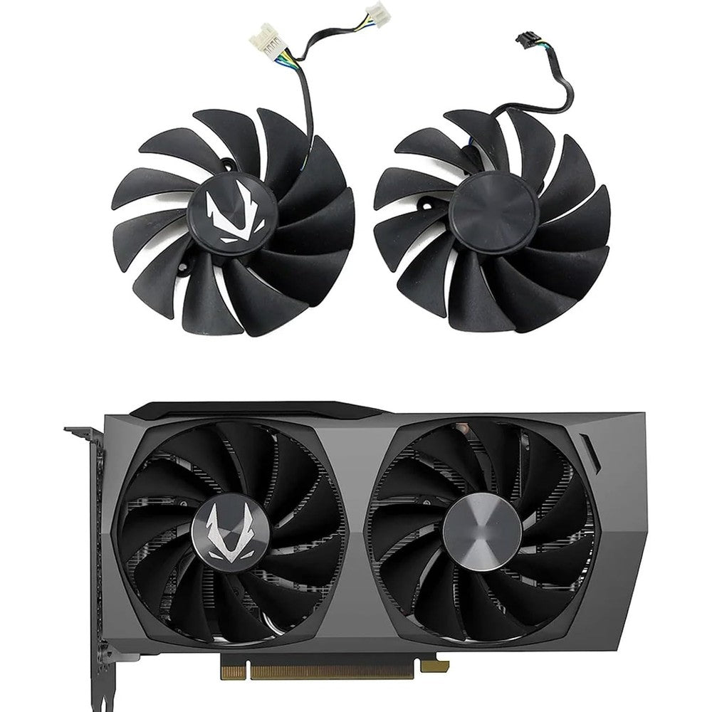 Generic GA92S2U GPU cooling fan dual set front view for graphics card repair