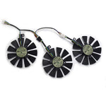 inRobert graphics card cooling fan three piece set front view showing fan blades