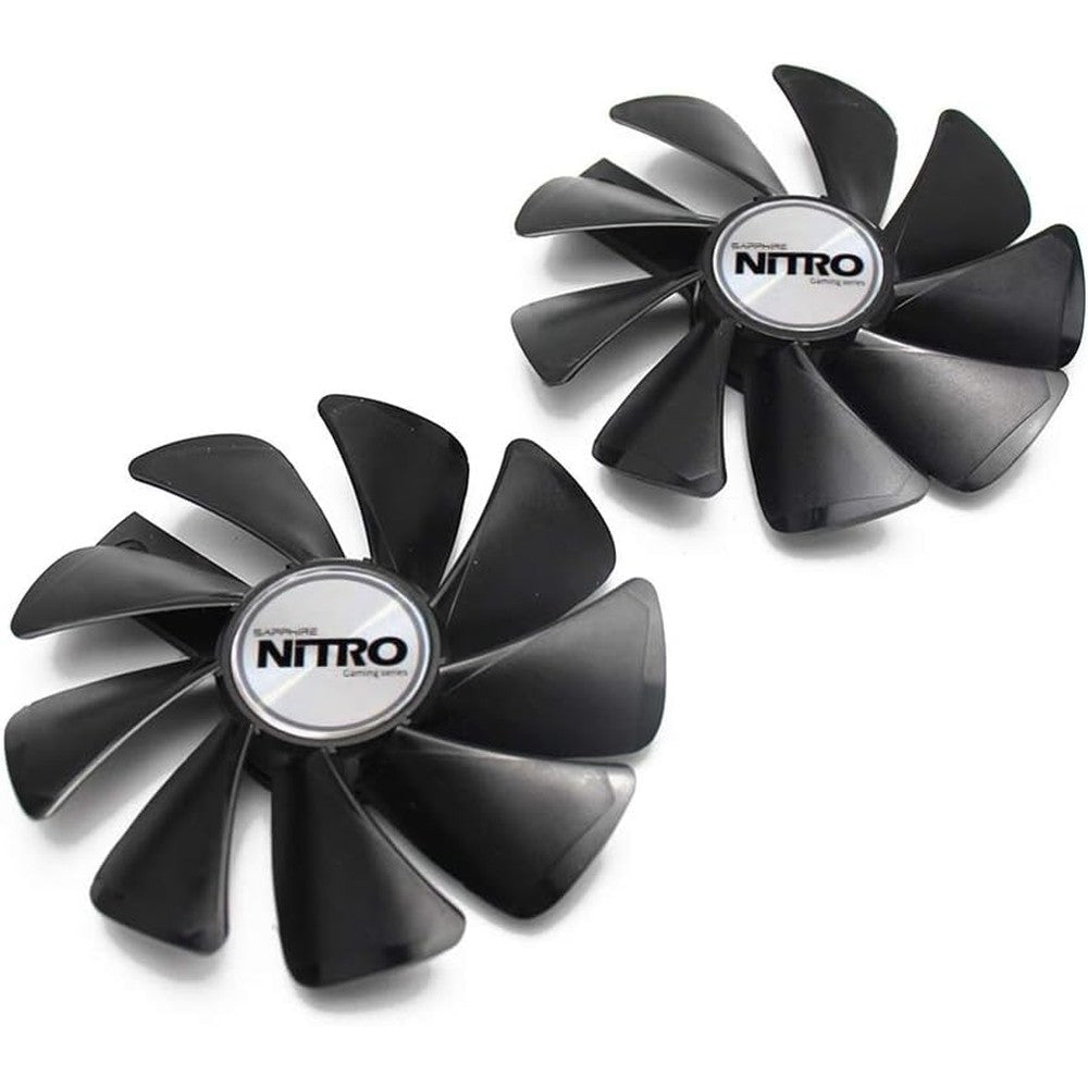 NNL replacement VGA graphics card cooling fan set front view showing black dual fans