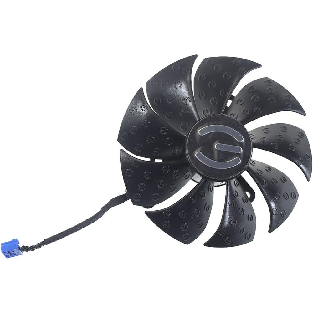 LTANDBR graphics card replacement fan front view showing black blades and 4-pin connector
