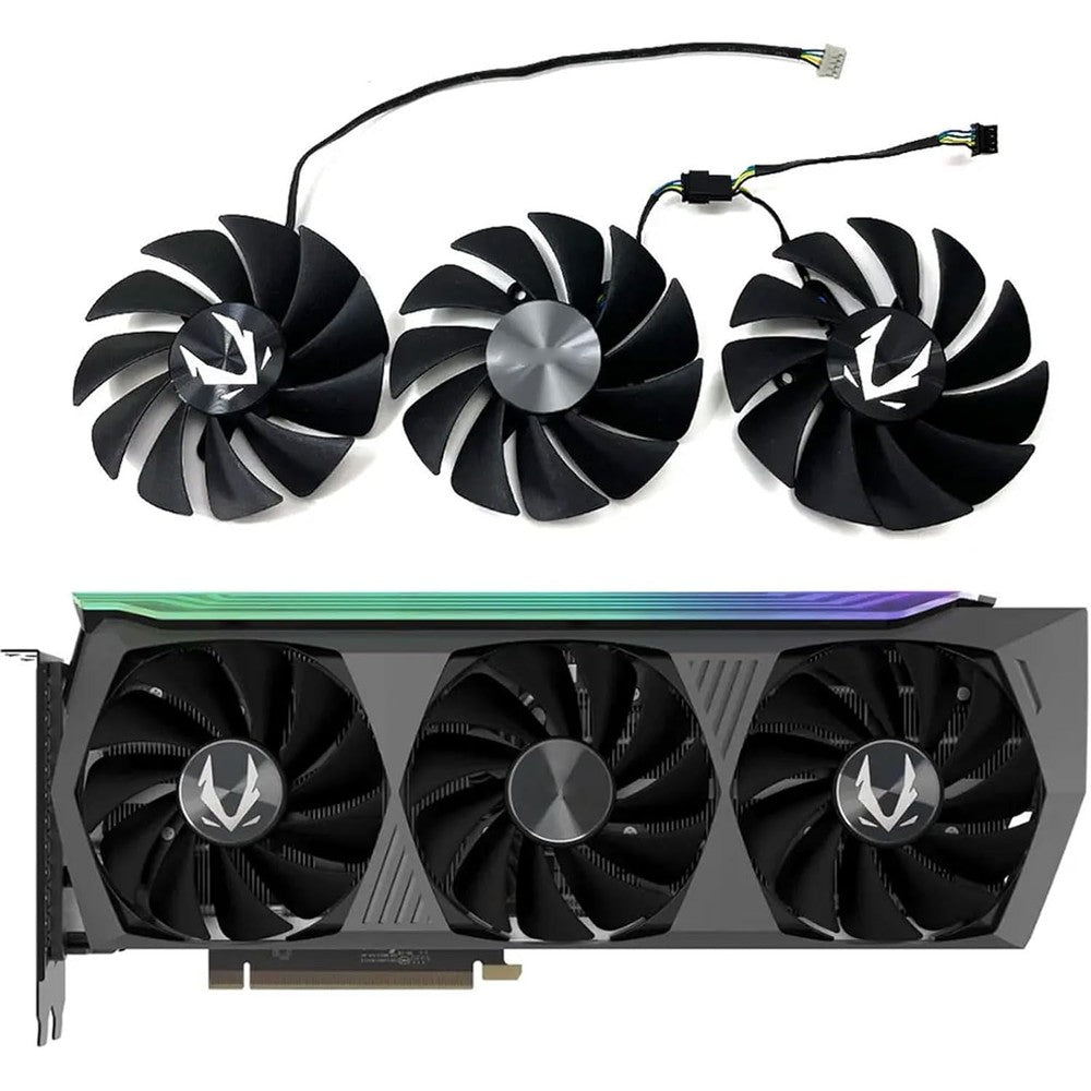 LTANDBR GPU replacement cooling fan front view showing eleven blade design