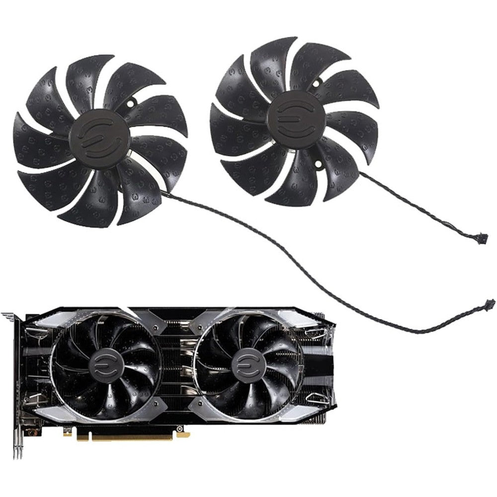 LTANDBR 87mm GPU cooling fan front view showcasing black multi-blade design for graphics cards.
