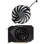 LTANDBR 95mm GPU replacement cooling fan front view showing black fan blades and central logo sticker.