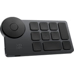 XP-PEN Mini Keydial ACK05 wireless shortcut keyboard front perspective view highlighting the physical rotary dial and ten programmable express keys.